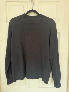 Quince Black Crewneck Sweater